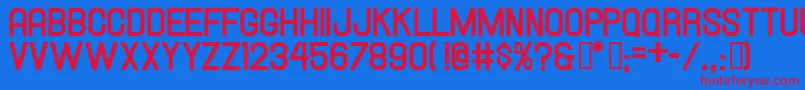 Hallandalebold-fontti – punaiset fontit sinisellä taustalla