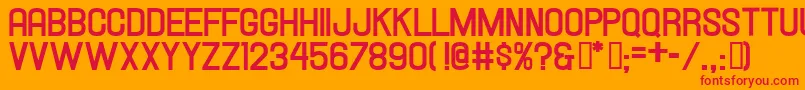Hallandalebold Font – Red Fonts on Orange Background