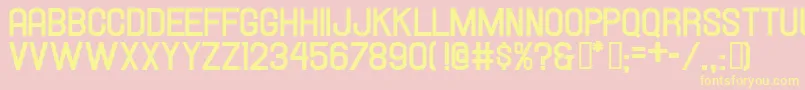 Hallandalebold Font – Yellow Fonts on Pink Background