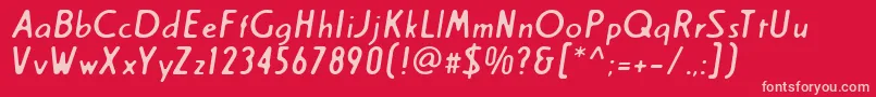 Creamreg Font – Pink Fonts on Red Background