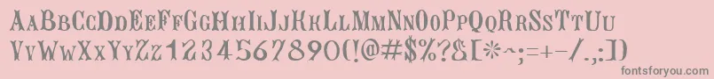 JacquesroughcutRegular Font – Gray Fonts on Pink Background