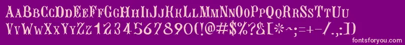 JacquesroughcutRegular Font – Pink Fonts on Purple Background