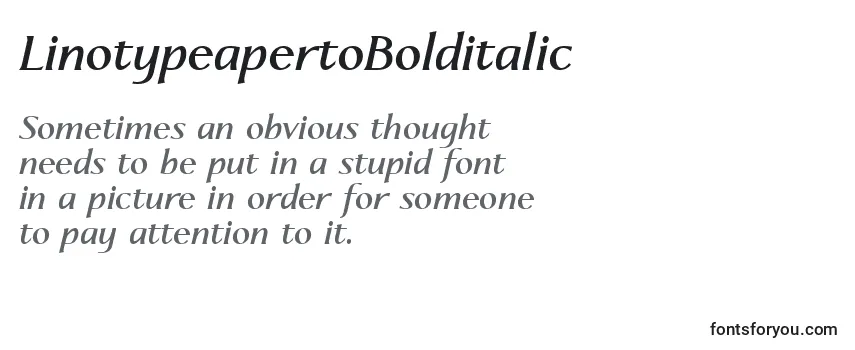 LinotypeapertoBolditalic-fontti