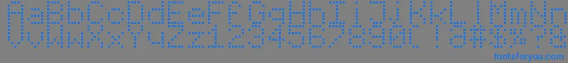Шрифт VirtualPetSans – синие шрифты на сером фоне