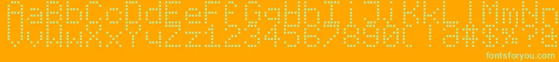 Police VirtualPetSans – polices vertes sur fond orange