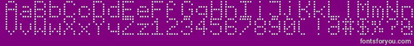 VirtualPetSans Font – Green Fonts on Purple Background