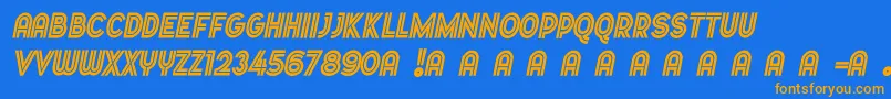Dopestbymarsnevlightitalic Font – Orange Fonts on Blue Background