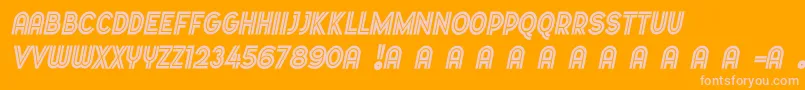 fuente Dopestbymarsnevlightitalic – Fuentes Rosadas Sobre Fondo Naranja