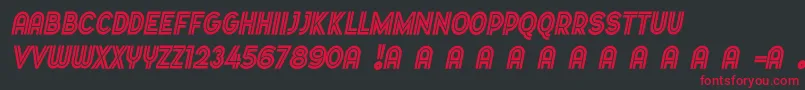 Dopestbymarsnevlightitalic-Schriftart – Rote Schriften auf schwarzem Hintergrund