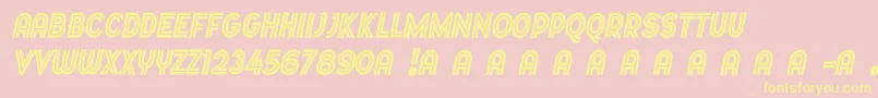 Dopestbymarsnevlightitalic Font – Yellow Fonts on Pink Background