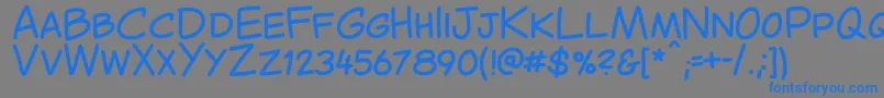 CantedcomicRegular Font – Blue Fonts on Gray Background