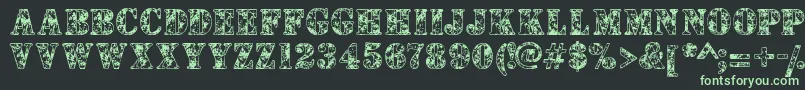 Camouflages Font – Green Fonts on Black Background