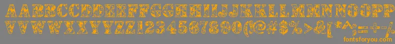 Camouflages Font – Orange Fonts on Gray Background