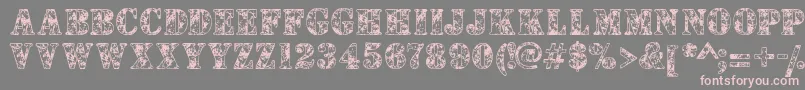 Camouflages Font – Pink Fonts on Gray Background