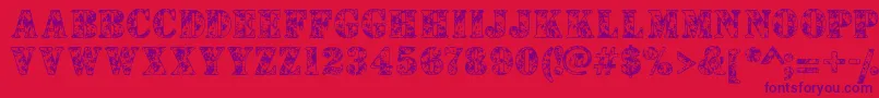 fuente Camouflages – Fuentes Moradas Sobre Fondo Rojo