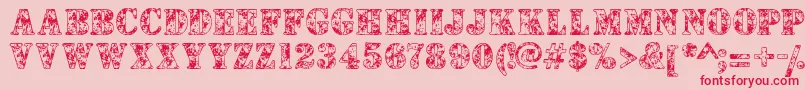 Camouflages Font – Red Fonts on Pink Background
