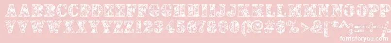 Camouflages Font – White Fonts on Pink Background