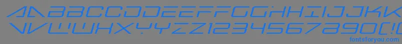 Bansheepilotexpandital Font – Blue Fonts on Gray Background