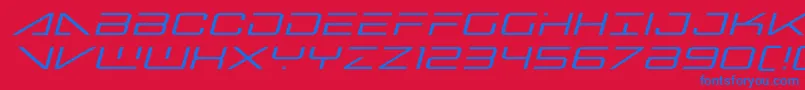 Bansheepilotexpandital Font – Blue Fonts on Red Background