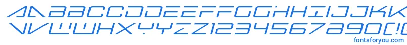 Bansheepilotexpandital Font – Blue Fonts on White Background
