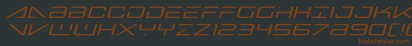 Bansheepilotexpandital Font – Brown Fonts on Black Background