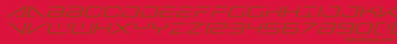 Bansheepilotexpandital Font – Brown Fonts on Red Background