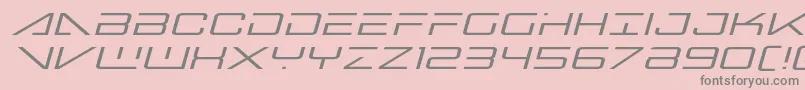 Bansheepilotexpandital Font – Gray Fonts on Pink Background