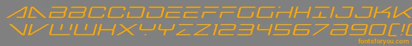Bansheepilotexpandital Font – Orange Fonts on Gray Background
