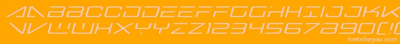 Bansheepilotexpandital Font – Pink Fonts on Orange Background