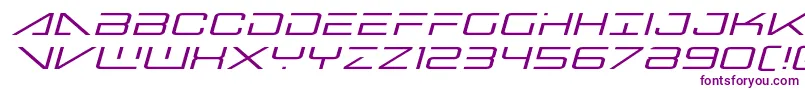 Bansheepilotexpandital Font – Purple Fonts on White Background
