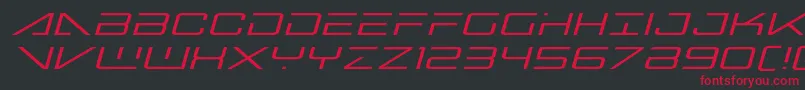 Bansheepilotexpandital Font – Red Fonts on Black Background