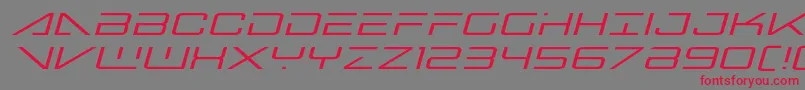 Bansheepilotexpandital Font – Red Fonts on Gray Background