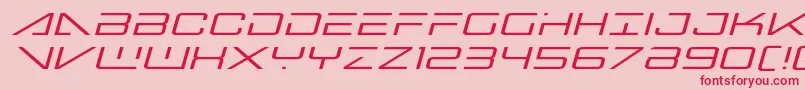 Bansheepilotexpandital Font – Red Fonts on Pink Background