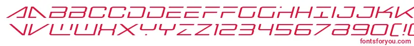 Bansheepilotexpandital Font – Red Fonts on White Background