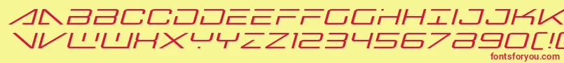 フォントBansheepilotexpandital – 赤い文字の黄色い背景