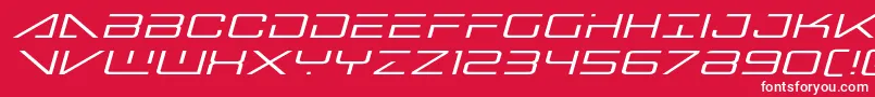 Bansheepilotexpandital Font – White Fonts on Red Background