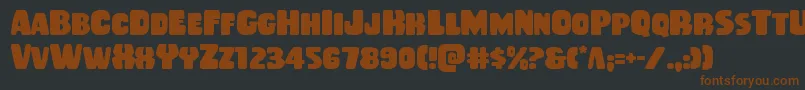 Rubberboy Font – Brown Fonts on Black Background