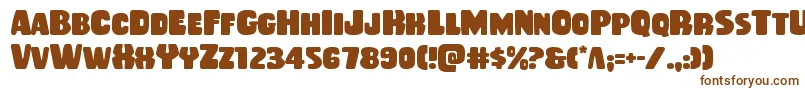 Rubberboy Font – Brown Fonts on White Background