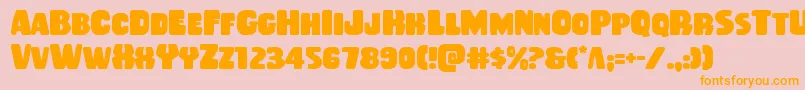 Rubberboy Font – Orange Fonts on Pink Background