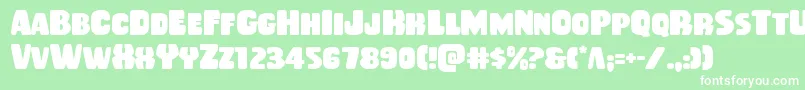 Rubberboy Font – White Fonts on Green Background