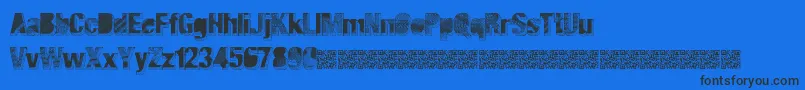 Majorblack-Schriftart – Schwarze Schriften auf blauem Hintergrund