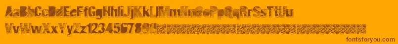 Majorblack Font – Brown Fonts on Orange Background