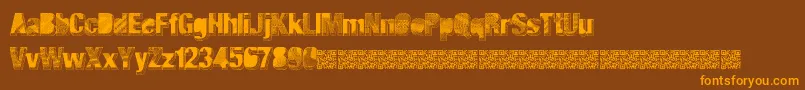 Majorblack Font – Orange Fonts on Brown Background