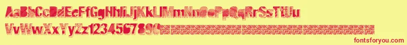 Majorblack Font – Red Fonts on Yellow Background