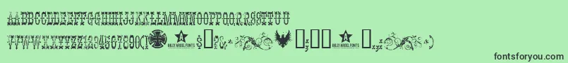 Panhead Font – Black Fonts on Green Background