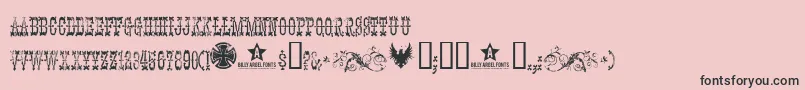 Panhead Font – Black Fonts on Pink Background
