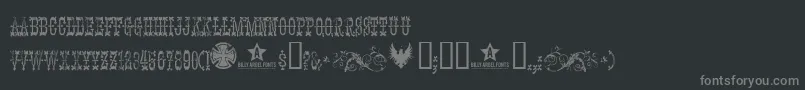 Panhead Font – Gray Fonts on Black Background