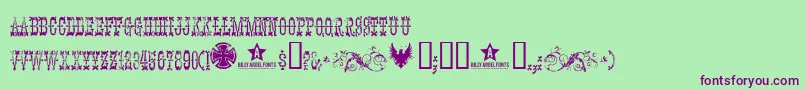 Panhead Font – Purple Fonts on Green Background