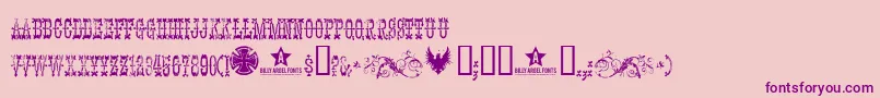 Panhead Font – Purple Fonts on Pink Background