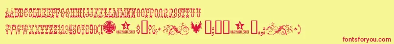 Panhead Font – Red Fonts on Yellow Background